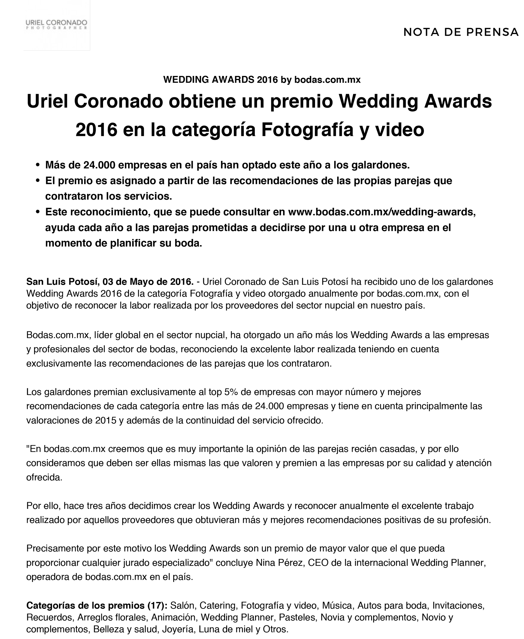 Wedding_Awards_2016_Nota_de_Prensa-1-Uriel-Coronado-San-Luis-Potosi